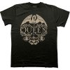 Queen tričko Floral Crest Mono Čierna L