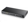 Zyxel GS1900-8HP v3 8-port Desktop Gigabit Web Smart PoE switch: 8x Gigabit metal, IPv6, PoE budget 7 GS1900-8HP-EU0103F