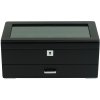 Rothenschild RS-3421-4-BL-GRE box na hodinky a šperky černý se zeleným sametem + šuplík