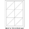 CDRmarket ETR01008010A4100 samolepiace etikety 90 x 90 mm, 12 etiket, A4, 100 listů, biela