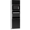 Bývaj s nami SK, KAMELIA dolná kuchynská skrinka D60PK MV/2133 P/L, čierna MDF