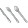Lifeventure Ellipse Cutlery Set plastový příbor light grey