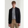 SVETER GANT COTTON PIQUE ZIP CARDIGAN BLACK