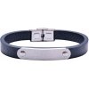 Nefertitis Pánsky náramok Ovál syntetická koža modrá NF35977 - obvod cca 21,5 cm