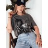 Dámske tričko Dstreet RY2607 Farba: Šedá - tmavo, Veľkosť: L/XL