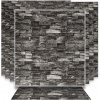 10 x 3D NÁSTENNÉ PANELY SAMOLEPIACE PENA XPE TEHLA ČIERNA TAPETA 77x70 cm