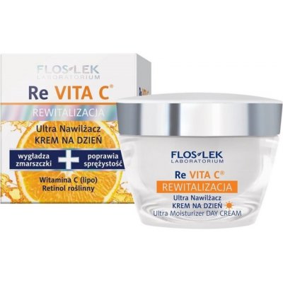 FlosLek Laboratorium Re Vita C 40+ intenzívny hydratačný krém s protivráskovým účinkom (Vitamin C, Plant Retinol, Hydraprotectol) 50 ml
