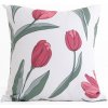 MKLozkoviny.sk Bavlnená obliečka na vankúš Renforcé 40 × 40 cm – Tulipány- -