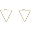 Doria Náušnice visiace trojuholníky zlaté z ocele J382