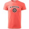 Kapitán kormidlo - Klasické pánske tričko vyššej gramáže - M ( Korálová )