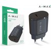 Múdra nabíjačka A-MAX Power Delivery 20W USB-C, čierna