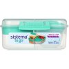 Sistema TO GO Trojkomorová krabička s nádobou na jogurt 1,25 l, zelená