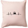 Ekg lokomotíva - Vankúš 50x50 - 50x50 - Iba poťah ( Svetloružová )