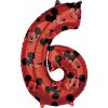 Amscan Fóliový balón narodeninové číslo 6 - Mickey Mouse 66 cm