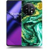 Picasee silikónový čierny obal pre OnePlus 11 5G - Green Gold