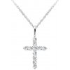 Preciosa Dizajnový strieborný náhrdelník tender cross s kubickou zirkóniou Preciosa 5332 00