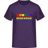 Pánske tričko s Dúhovým dizajnom Pride Urban purpurová