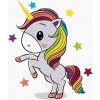 zuty Maľovanie podľa čísel - Dúhový jednorožec, 40x50 cm, vypnuté plátno na rám (8596530058618)