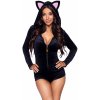 Leg Avenue Black Velvet Kitty Cat