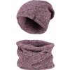 Biju Dámsky zimný set Mark - čiapka a tunel, fialovo-červenej farby
