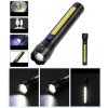 Kovová ruční svítilna LED COB ZOOM T6 USB LIGHT ZOOM - BL-C73