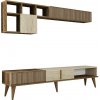 Obývací stěna Milan Walnut and Travertine