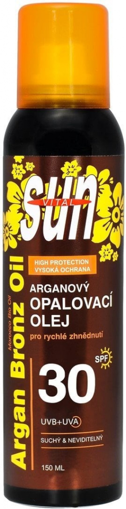 Vivaco Sun Argan Bronz Oil Spray opaľovací prípravok na telo SPF30 150 ml