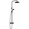 Kludi Dual Shower System sprchová súprava nástenná s termostatom s dažďovou sprchou čierna 6808239-00