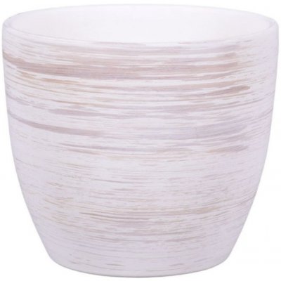 Obal na črepník BORN WHITE keramický matný béžovo biely pr.15x14cm béžovo bílá