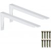 Onpira Biely držiak police s podperou 14-59 cm [2ks] Rozmer: 390x145 mm