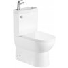 AQUALINE - JALTA HYGIE WC kombi s umývadlom, Rimless, spodný/zadný odpad, biela PB103H