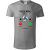Volejbal volá - Tričko z organickej bavlny - S ( Starostrieborná )
