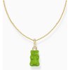 Thomas Sabo KE2209-414-6-L45V Gold-plated chain with green Goldbears pendant