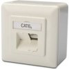 Digitus modulární dvojzásuvka CAT6A,Class EA, stíněná, na omítku, bílá, LSA DN-9007-S-1