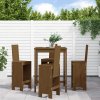 Prolenta Maison Exclusive 5-dielny záhradný barový set Honey Hnedá z masívneho borovicového dreva