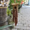 Štvorcová vtačia búdka z morskej trávy so zvonkohrou 49 x 15 cm
