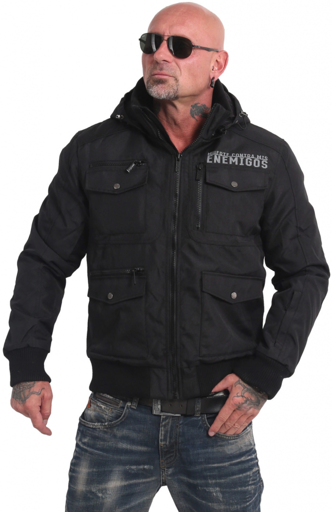 Yakuza zimná bunda pánska HORNED WINTER jacket WJB 16056 black čierna
