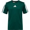 Detské tričko adidas, TRAINING ESSENTIALS 3 STRIPES TEE tmavo zelená,biela 164
