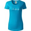 EKG zuby - Dámske tričko z organickej bavlny Origin (GOTS) - XS ( Svetlý tyrkys )
