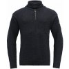 Devold Nansen Wool Zip Neck Dark Blue Melange