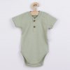 Dojčenské bavlnené body s krátkym rukávom Nicol Ivo zelená