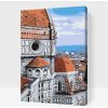 Vymalujsisam.sk Maľovanie podľa čísiel - Pohľad z blízka na kostol vo Florencii Veľkosť: 40x60cm, Rám: Na kartónovej doske