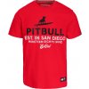PitBull West Coast - pánské triko SURFING DOG červené L