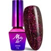 Mollylac Top no Wipe s trblietkami Hollywood Mixy Fuchsia 5 ml