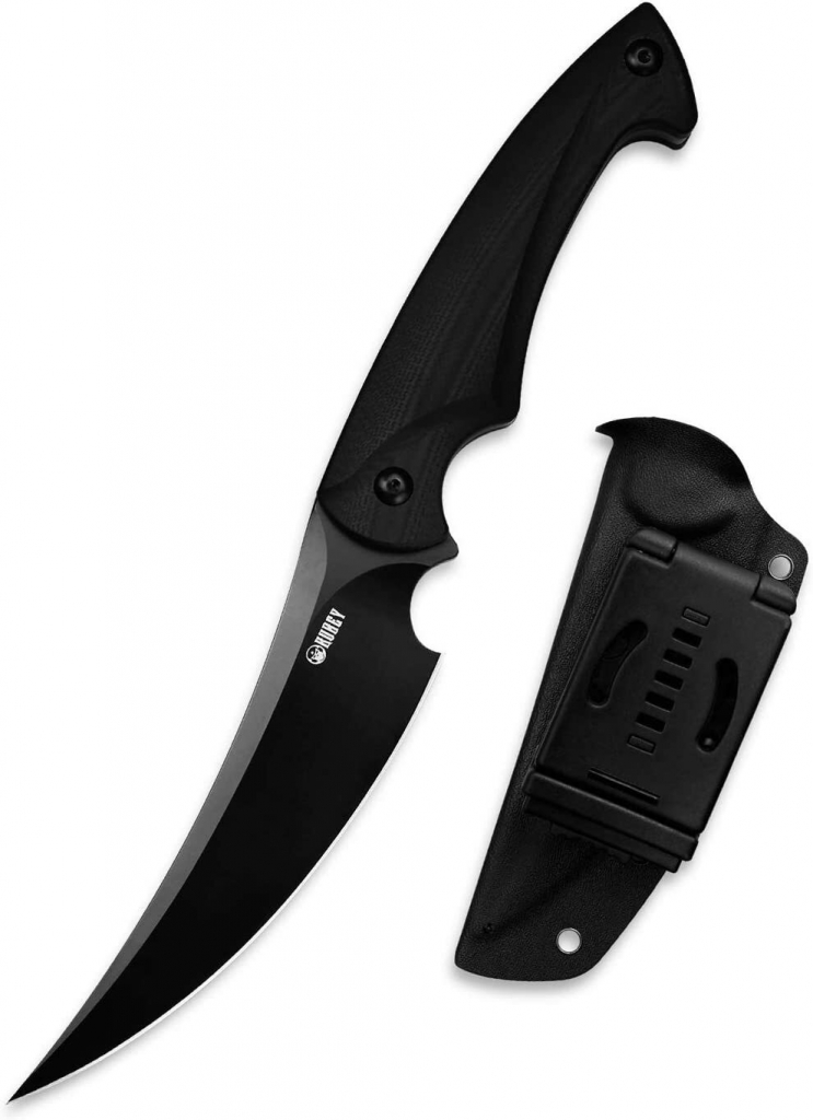 KUBEY Scimitar Fixed Blade Hunting Knife G10 Handle KU231B