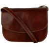 TALIANSKE Dámska kožená kabelka malá crossbody Talianska hnedá Vera pelle Viera