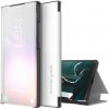 Peňaženkové Carbon puzdro na Xiaomi Redmi Note 10 Pro - Biela