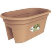 Hrantík na zábradlie plastový Elho Green Basics Flower Bridge 55x30x23 cm terakota