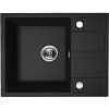 Kuchinox Viti, 1-komorový granitový drez 560x440x175 mm + sifón, čierna škvrnitá, LAV-SBX_713Y