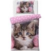 Bavlnené obliečky Mačiatko s klbkami 140x200/70x90 cm
